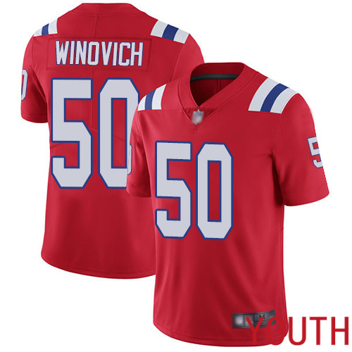 New England Patriots Football #50 Vapor Limited Red Youth Chase Winovich Alternate NFL Jersey->women nfl jersey->Women Jersey